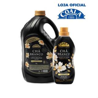 Kit Coala Laundry Chá Branco - 1 Lava Roupas Liquido 5L + 1 Amaciante Concentrado 1L em Oferta na Shopee