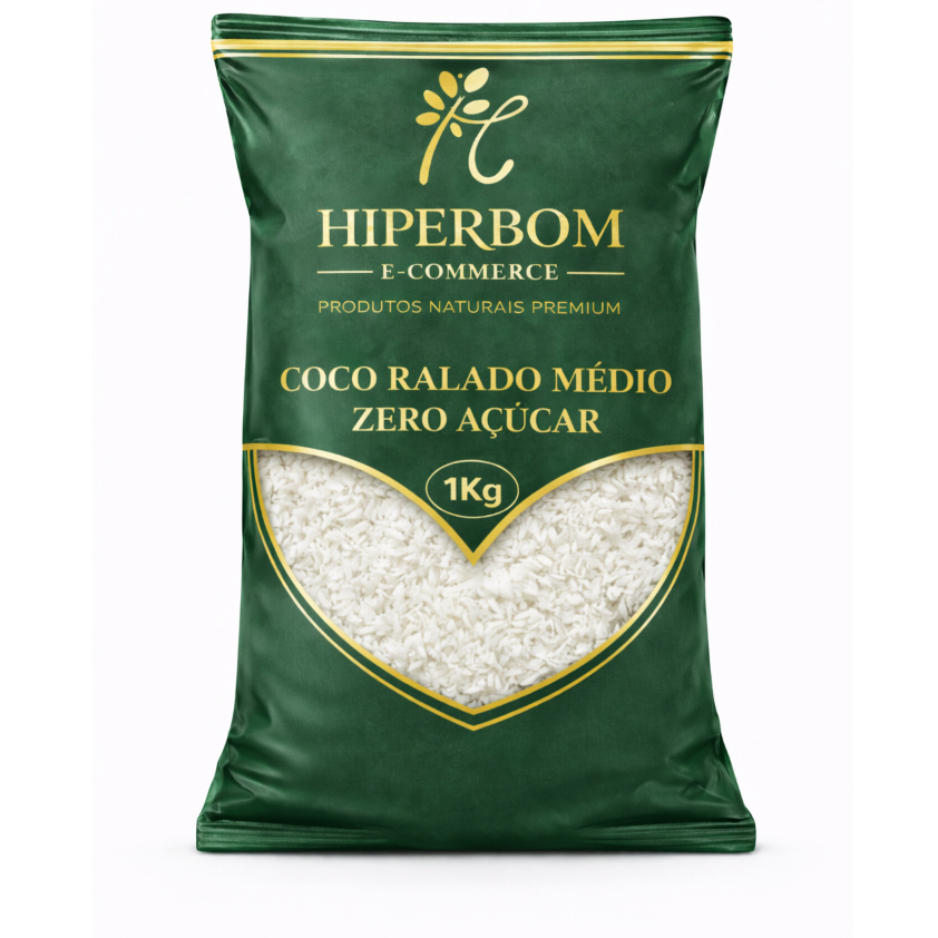 Coco Ralado Médio Zero Açúcar Premium Natural 1kg em Oferta na Shopee