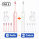 Kit Escova de Dente Elétrica 2 Unidades | Recarregável Ns | IPX7 À Prova dÁgua + 7 Modos + 8 Cabeças