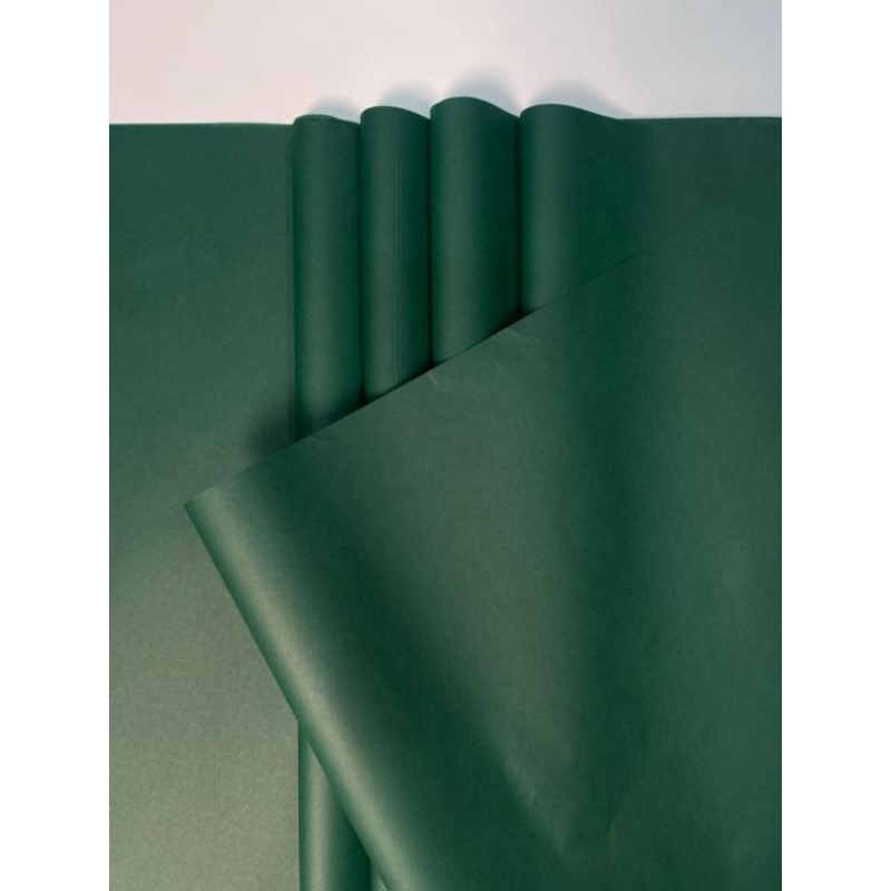 Papel de Seda Verde Musgo - 50x35 pct 50 folhas ou 100 folhas