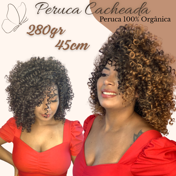 PERUCA CACHEADA 100% ORGâNICA - 45cm