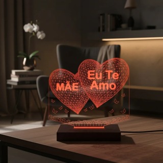 Luminária Led 3D Dia das Mães Presente Criativo Abajur 7 Presente Criativo Decoração em Oferta na Shopee
