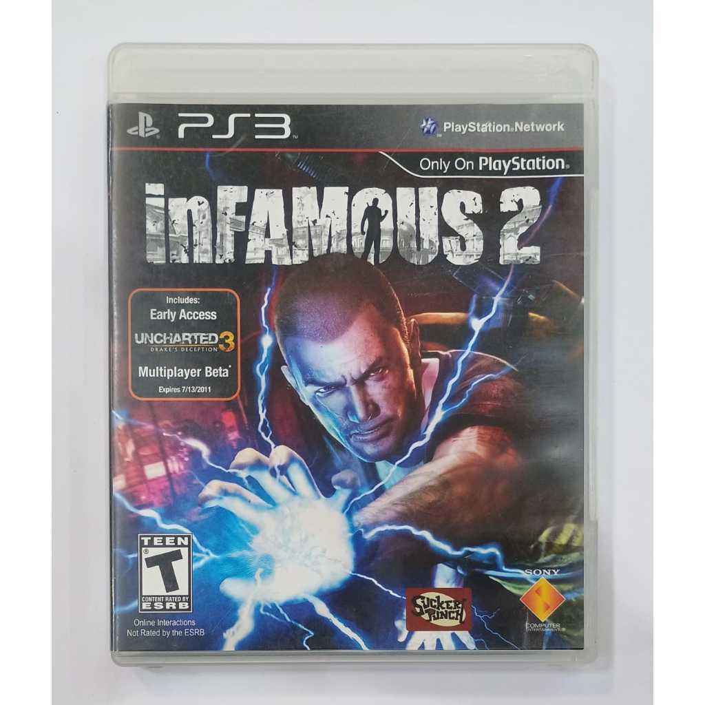 INFAMOUS 2  JOGO PS3 FISICO USADO C/ MANUAL
