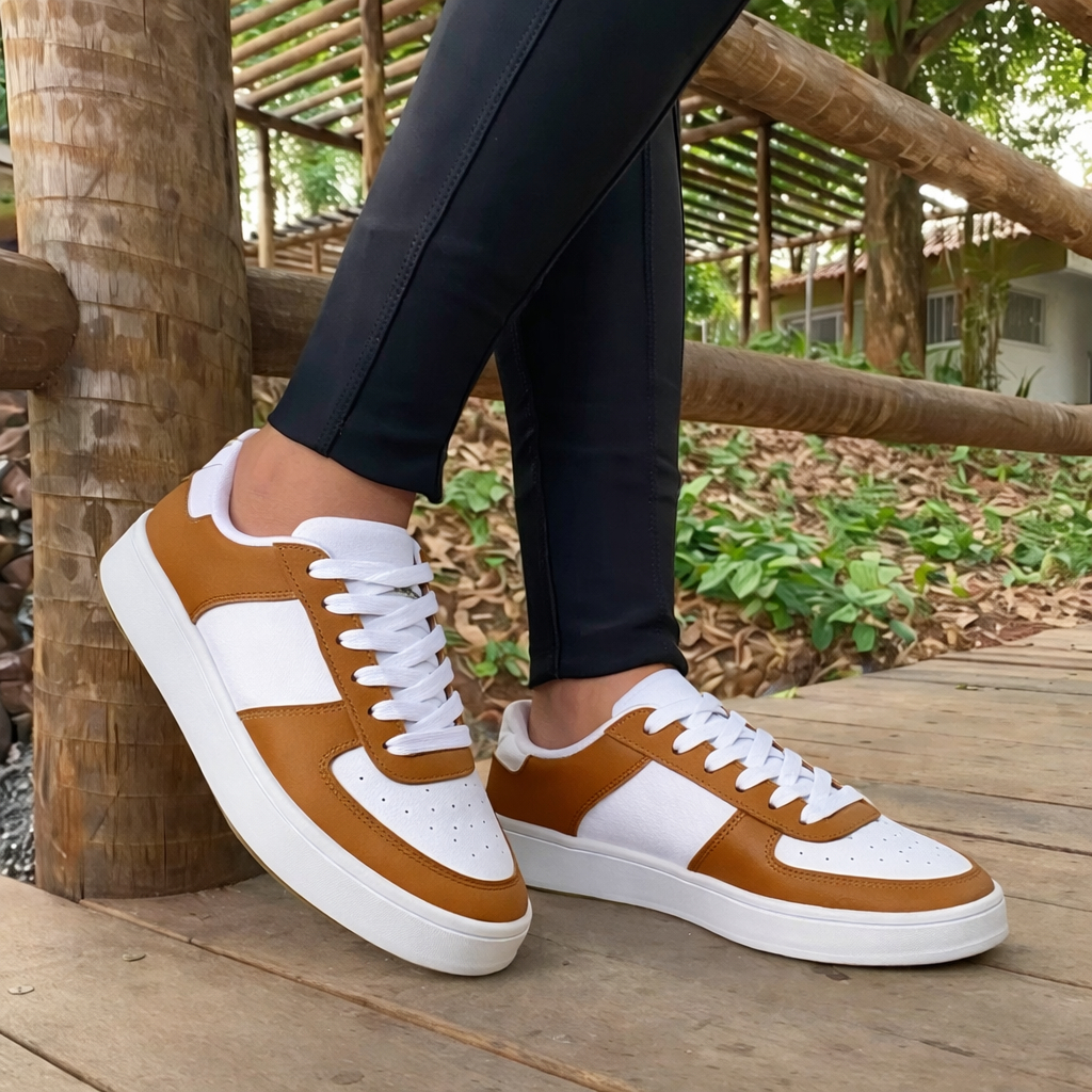 Tênis Casual Masculino e Feminino Caramelo Lançamento 2026 Dia a Dia Premium | 34 ao 43 - Promoção