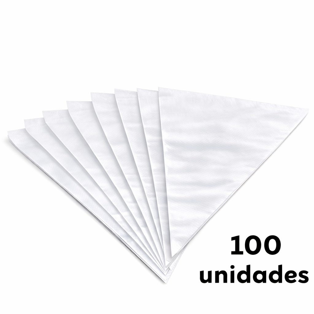 Saco De Confeitar Medio 100 Unidades Decoração Confeitaria Bolo Doce Cupcake