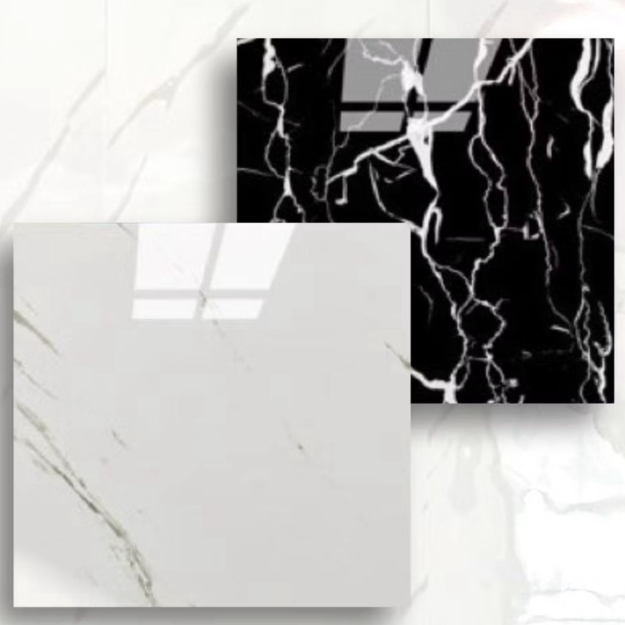 Placas Adesivas Mármore 60x60 Premium Alto Brilho – Transforme Parede e Piso Sem Quebra-Quebra