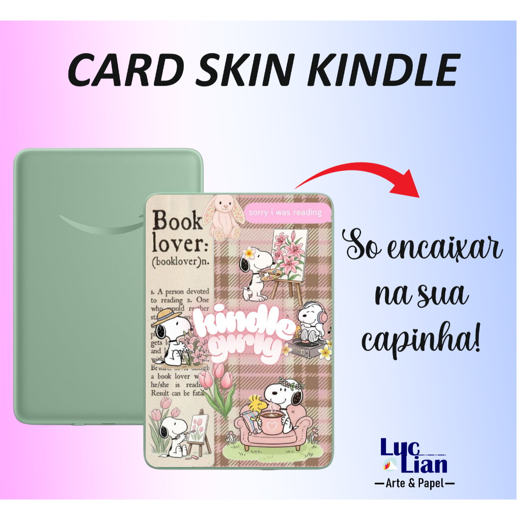 Card Skin para Kindle Holográfico - Snoopy