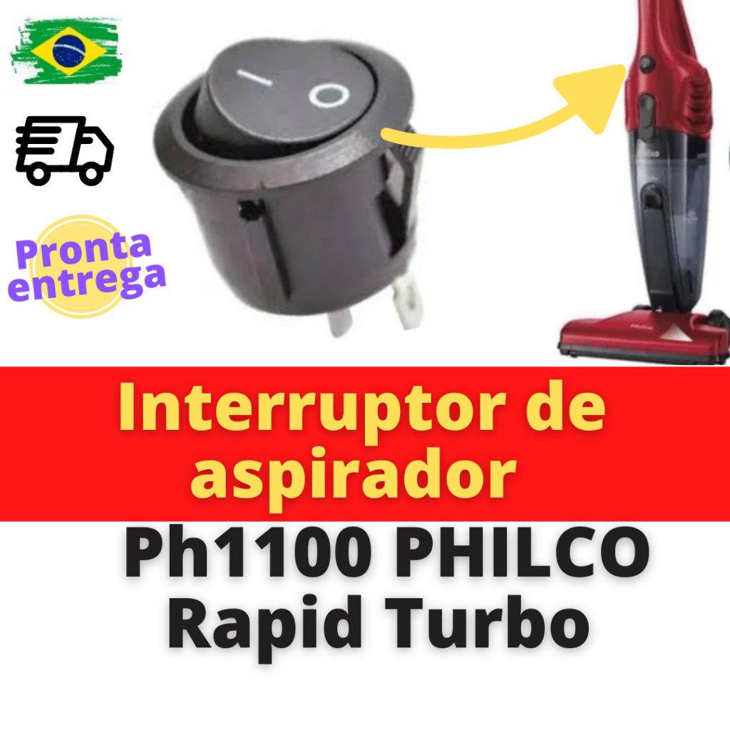 Botão Liga Desliga para Aspirador Pó Ph1100 Rapid Turbo