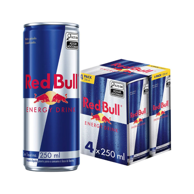 Kit com 4 Energético Red Bull 250ml