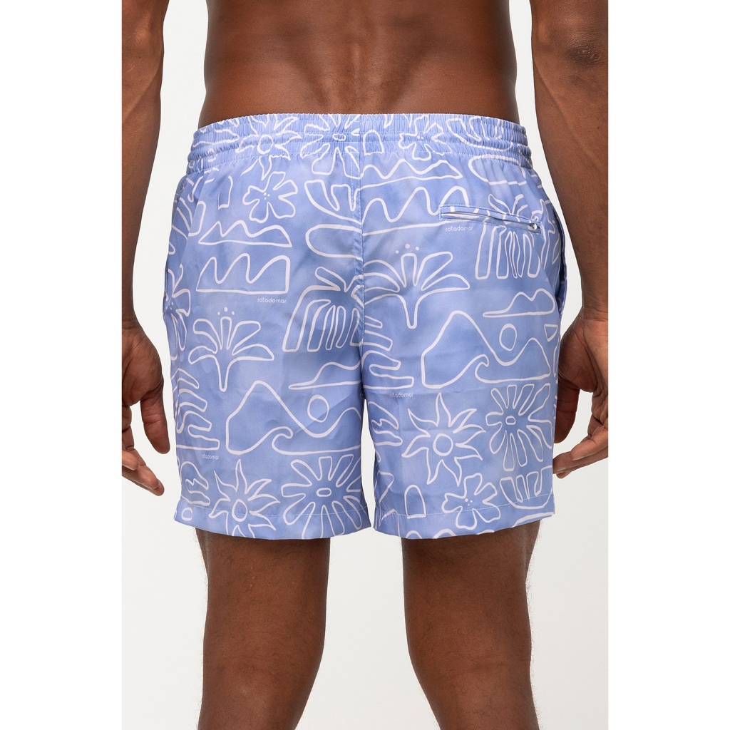 Short Masculino Rota do Mar Básico Estampado Secagem Rápida Praia Leve · foto 2