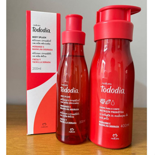 LANÇAMENTO 2026 | KIT - TodoDia Morango e Baunilha Dourada - 1 Body Splash 200ml + 1 Creme Hidratante 400ml em Oferta na Shopee