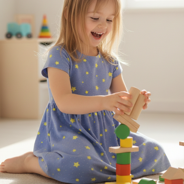 Vestido Infantil Estampado Kit Com 3 Unidades Feminino Princesa Luxo