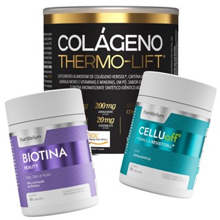 Kit Colágeno Thermo Lift + Biotina 100% Pura + Celluoff ResistCell Nutrilibrium em Oferta na Shopee