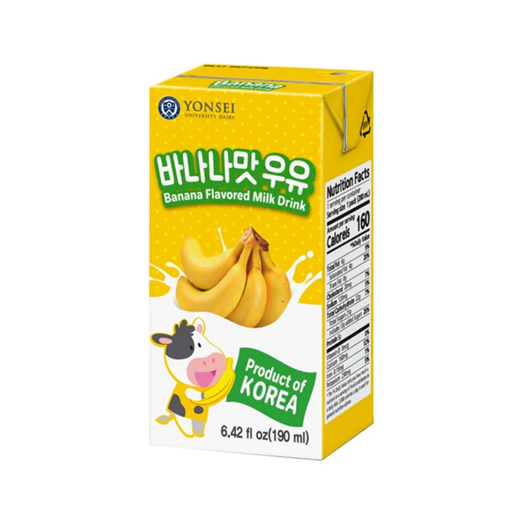 Leite de Banana Coreano Bebida Yonsei 190ml