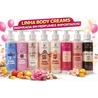 kit 14 hidratantes corporais inspirado sem perfumes Importados Body Cream 125 ml cada unidade Cap Life