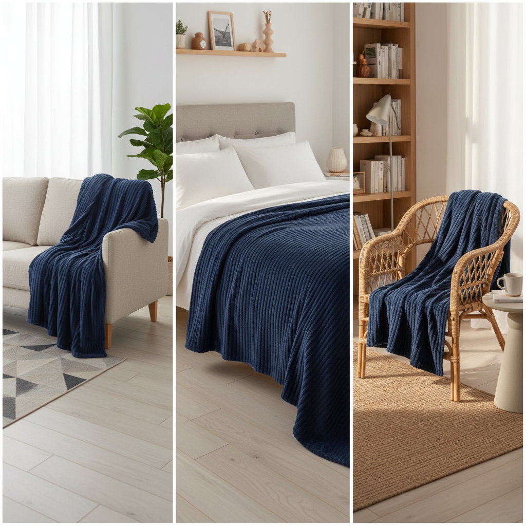 Manta Canelada Lisa Antialérgica Dupla Face Casal Solteiro Poliéster Macia Diversas Cores Promoção!! em Oferta na Shopee