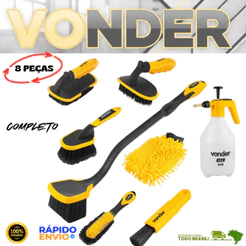 Kit Completo Lavação Automotiva Estética 8 Peças Limpeza Veicular Carro Moto Caminhão Vonder Oferta