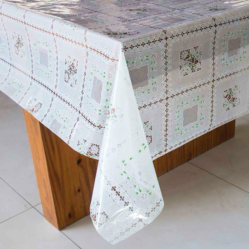 TOALHA DE MESA TRANSPARENTE DECORADA EM RENDAS FACIL DE LIMPAR EM VÁRIOS TAMANHOS em Oferta na Shopee