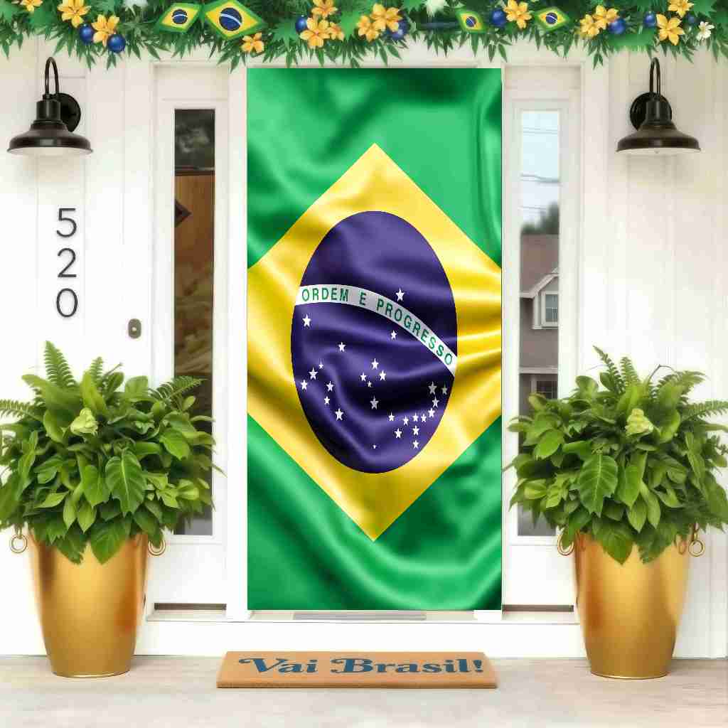 Capa de Porta Decorativa 2,10 x 0,85 Copa do Mundo 2026 - Capa de Porta Brasil Futebol Copa 2026 em Oferta na Shopee