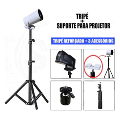 Tripé Suporte Para Projetor Universal Hy 300, Hy320, Celular Câmera Webcam Estúdio Iluminação Datashow