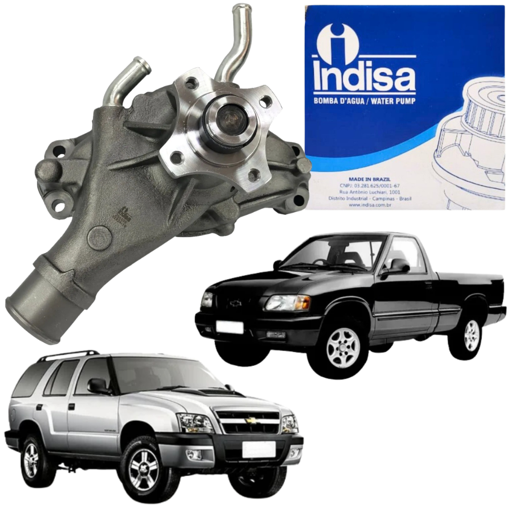 Bomba d'Água Para Chevrolet Blazer S10 4.3 12V 1996 1997 1998 1999 2000 2001 2002 2003 Indisa