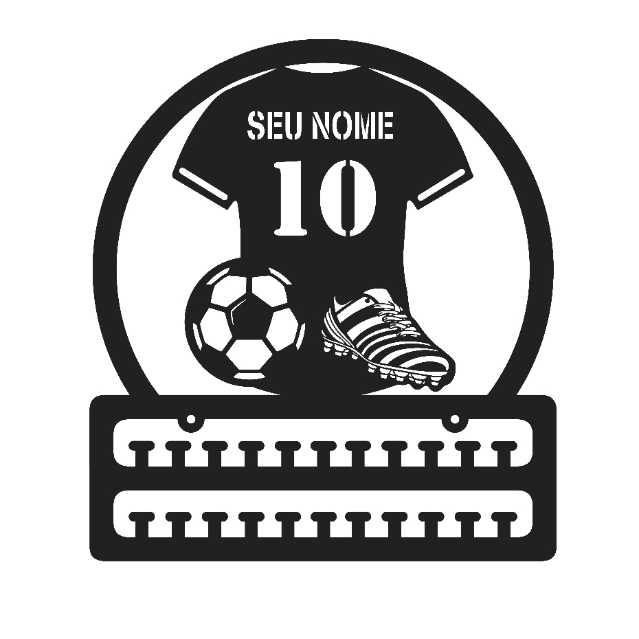 Porta Medalhas Futebol Camiseta Chuteira Esporte MDF 6mm