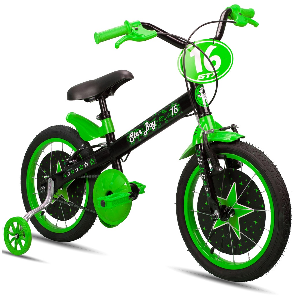 Bicicleta infantil Aro 16 Star Boy Idade de 4 à 6 Anos Com Rodinha em Oferta na Shopee