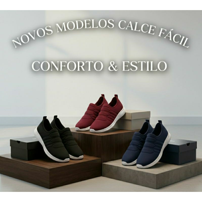 Tênis Meia Feminino - Tenis Feminino Calçe Facil, Leve e Confortável