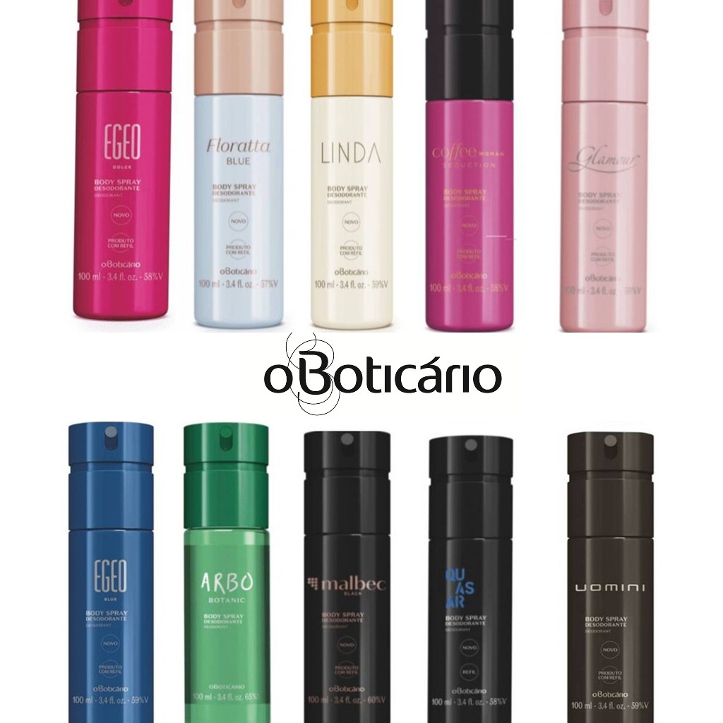 Desodorante Body Spray O Boticário egeo arbo malbec floratta dream Cuide-se  - a escolher