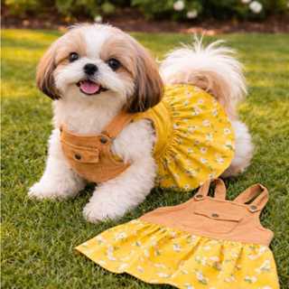 Vestido Pet Floral Modelo Jardineira, Cães Porte Pequeno em Oferta na Shopee