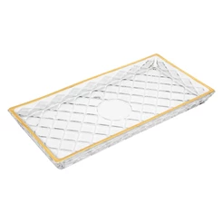 Travessa para Servir de Cristal com Deli Diamond com e sem fio de Ouro - Lyor