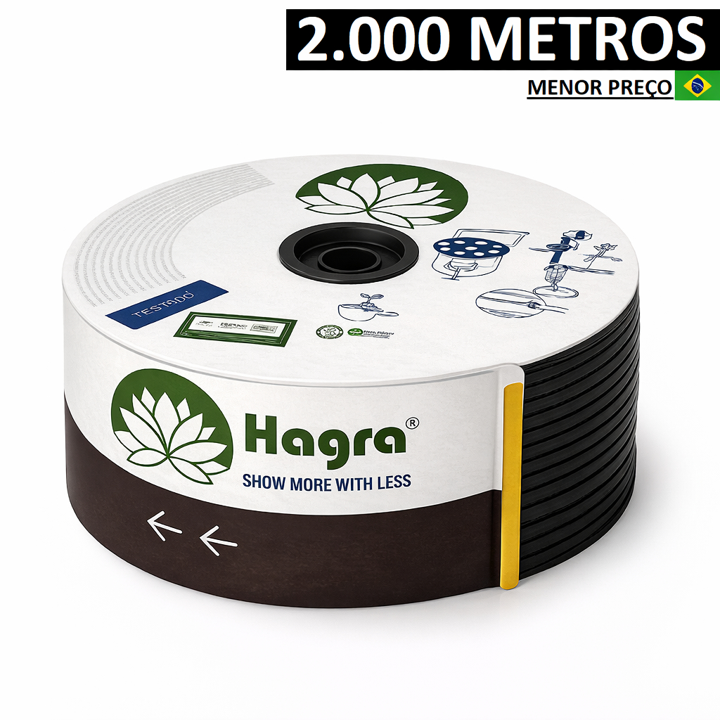 Mangueira Gotejamento 3l/h 20cm Espaçamento 2.000 Metros Irrigação Jardim - Oferta