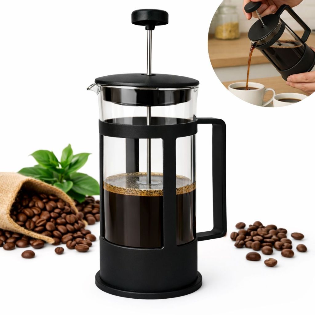 Imagem Cafeteira Prensa Francesa Café Cremeira 300ml Café Expresso Leite Cremoso Barista Cafezinho