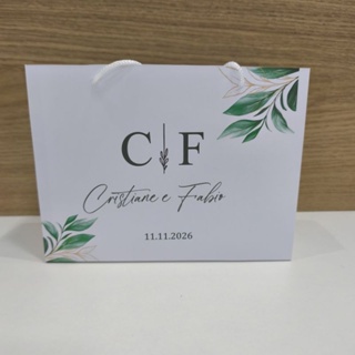 Sacolinha Personalizada Casamento Verde- Pegue e Monte em Oferta na Shopee
