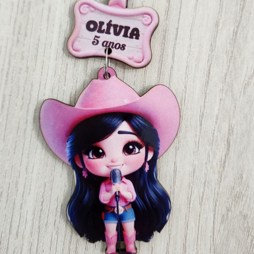 Boiadeira 2 Chaveiro MDF festa aniversário Lembrancinha Personalizada Chaveiro Personalizado