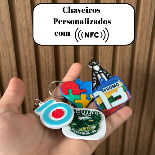 Chaveiros Personalizados com Tag NFC