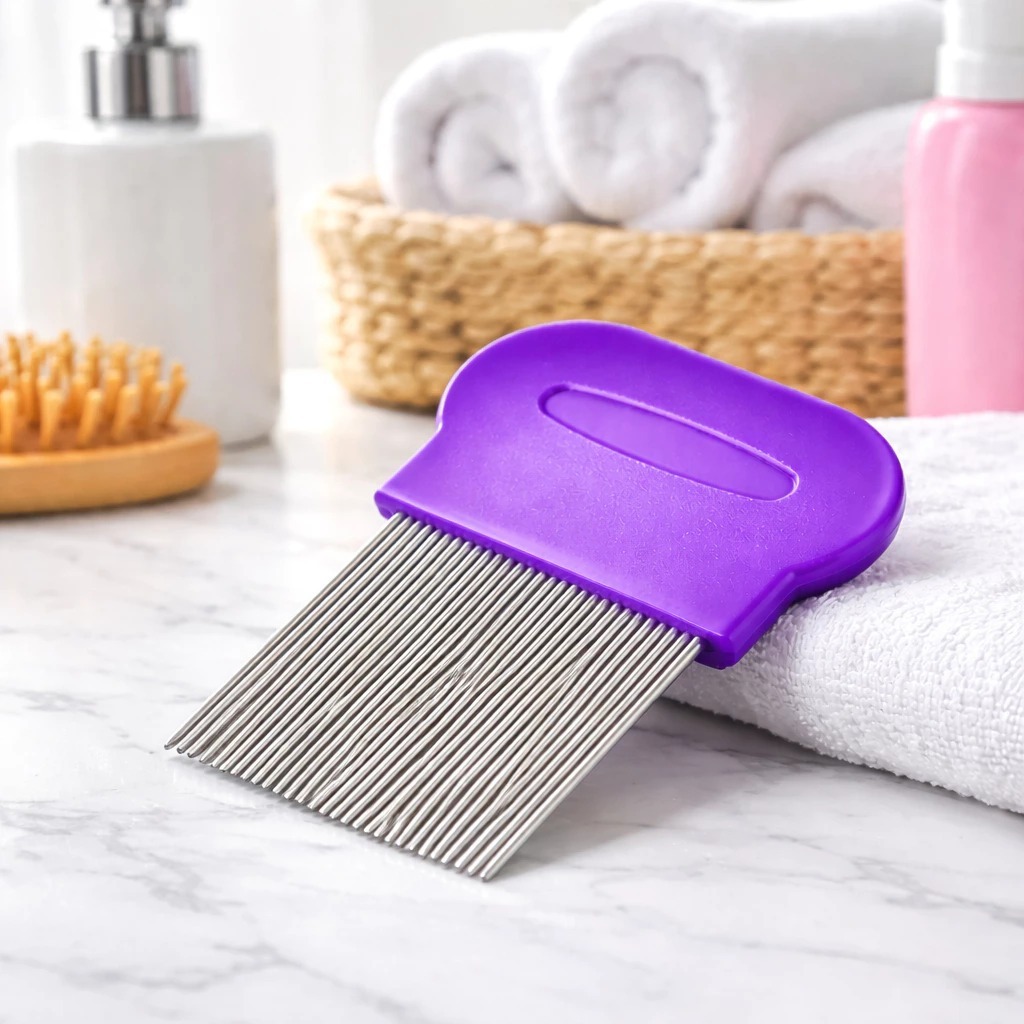 Pente Fino Inox Profissional Remove Pulgas | Piolhos | Lêndeas | Alta Precisão | Adulto e Infantil em Oferta na Shopee