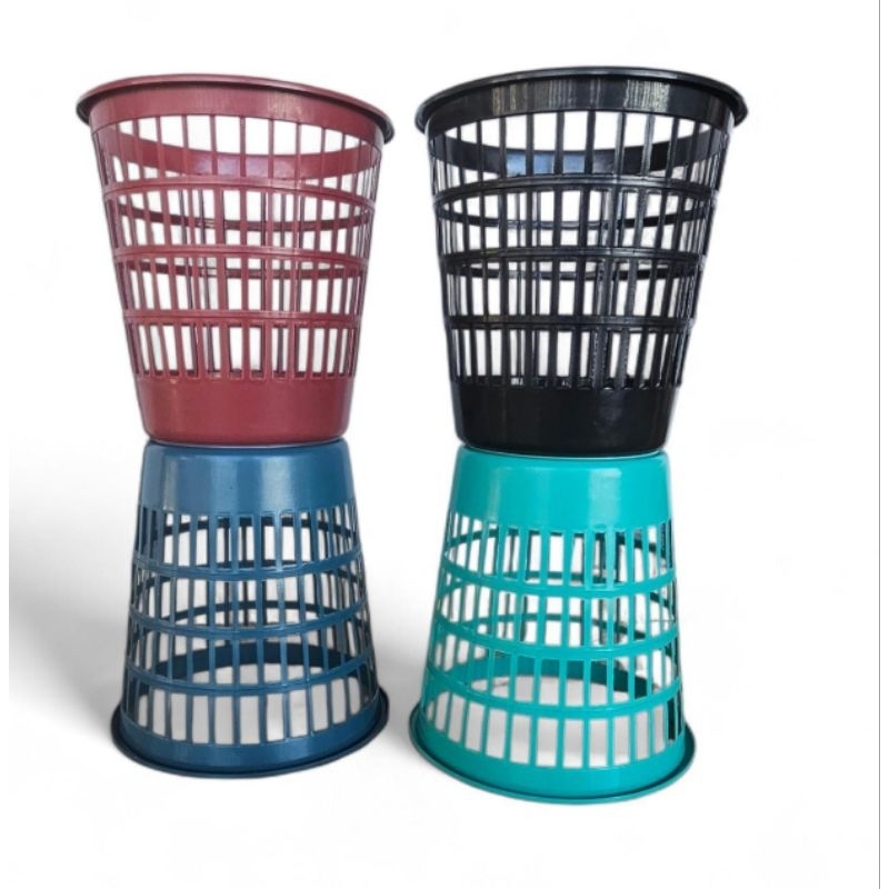 Jogo 4 Cestos lixinhos 10 litros para casa, lavanderia, frutas, toalhas, brinquedos
