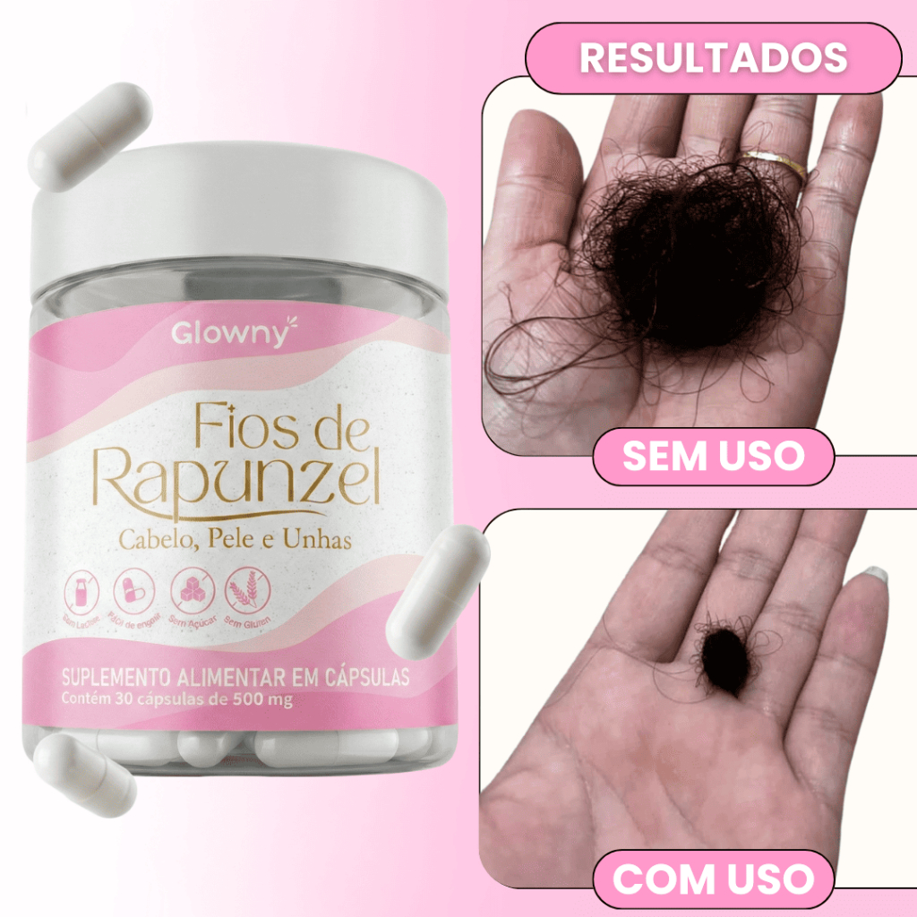 Vitamina Fios de Rapunzel(1 Mês de Tratamento)