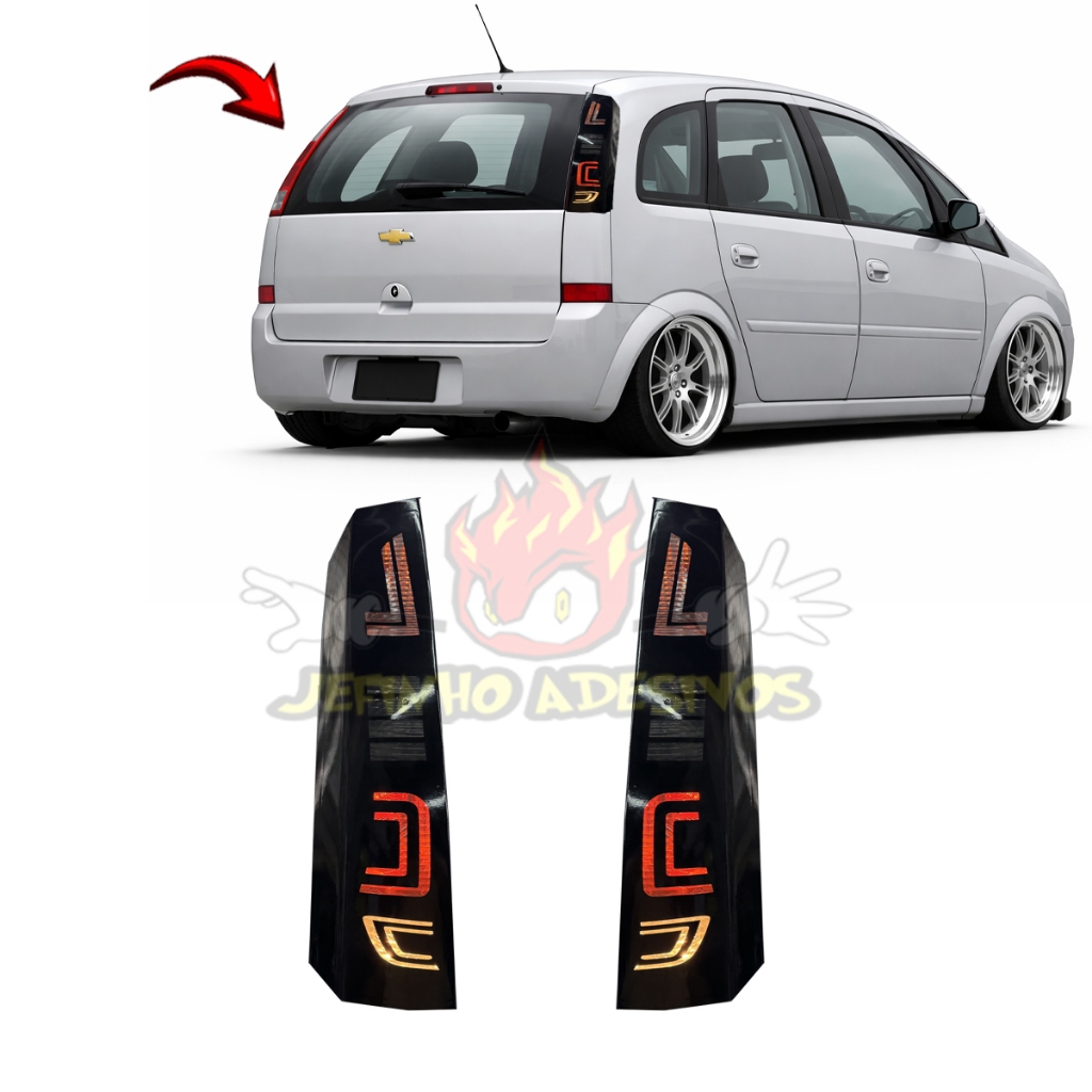 Aplique Adesivo Mascara Negra Lanterna Meriva