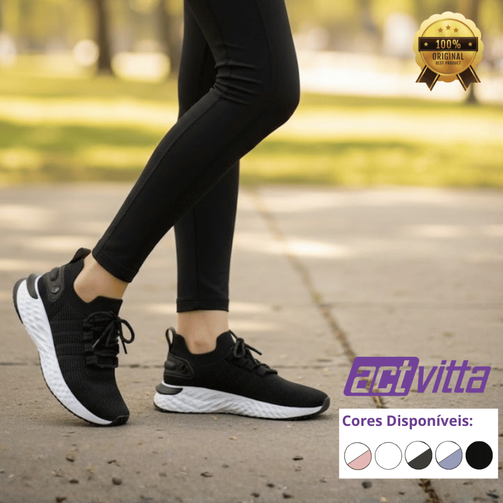Tênis Actvitta Academia Feminino Confortável Treino Esportivo Caminhada Musculação Esporte Original