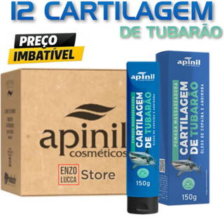 🔥 KIT 12 CARTILAGEM DE TUBARÃO APINIL 150g 🔥🌿 Óleos de Copaíba e Andiroba🌿 em Oferta na Shopee