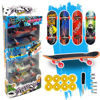 Kit 5 Mini Skate De Dedo Profissional Deck C/lixa em Oferta na Shopee