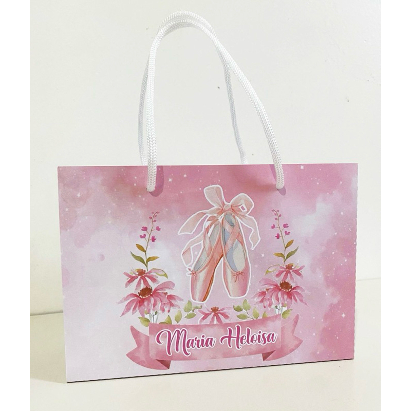 sacolinha BAILARINHA personalizada - sacolinha lembrancinha aniversário BAILARINA - PEGUE E MONTE
