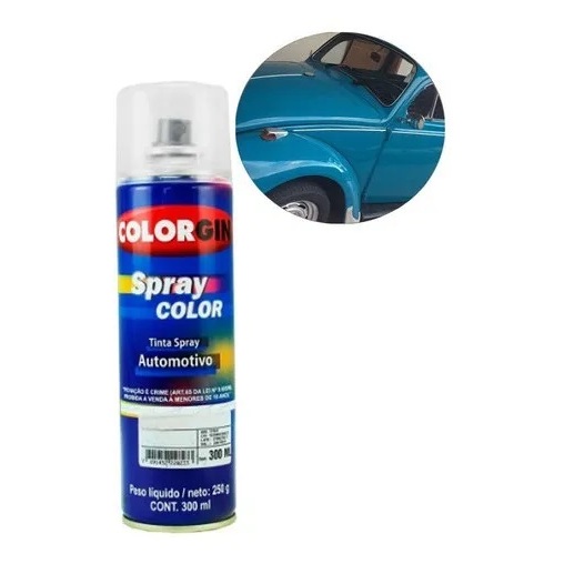 Tinta Spray Automotiva Azul Pavão Volkswagen Fusca Kombi 300ml