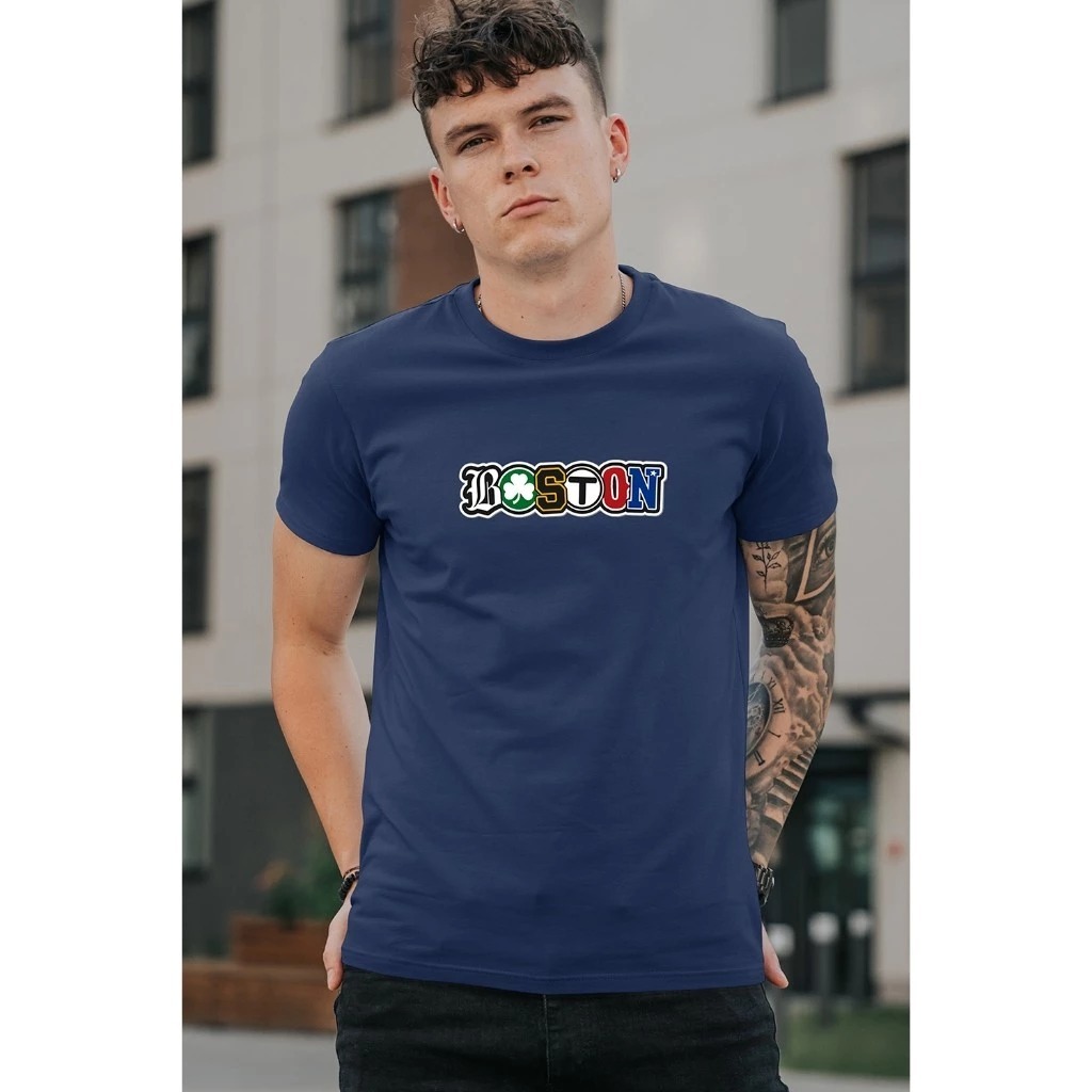 Camiseta Boston Streetwear 100% Algodão Premium Camisa Unissex Casual Lançamento Conforto Moda Urbana