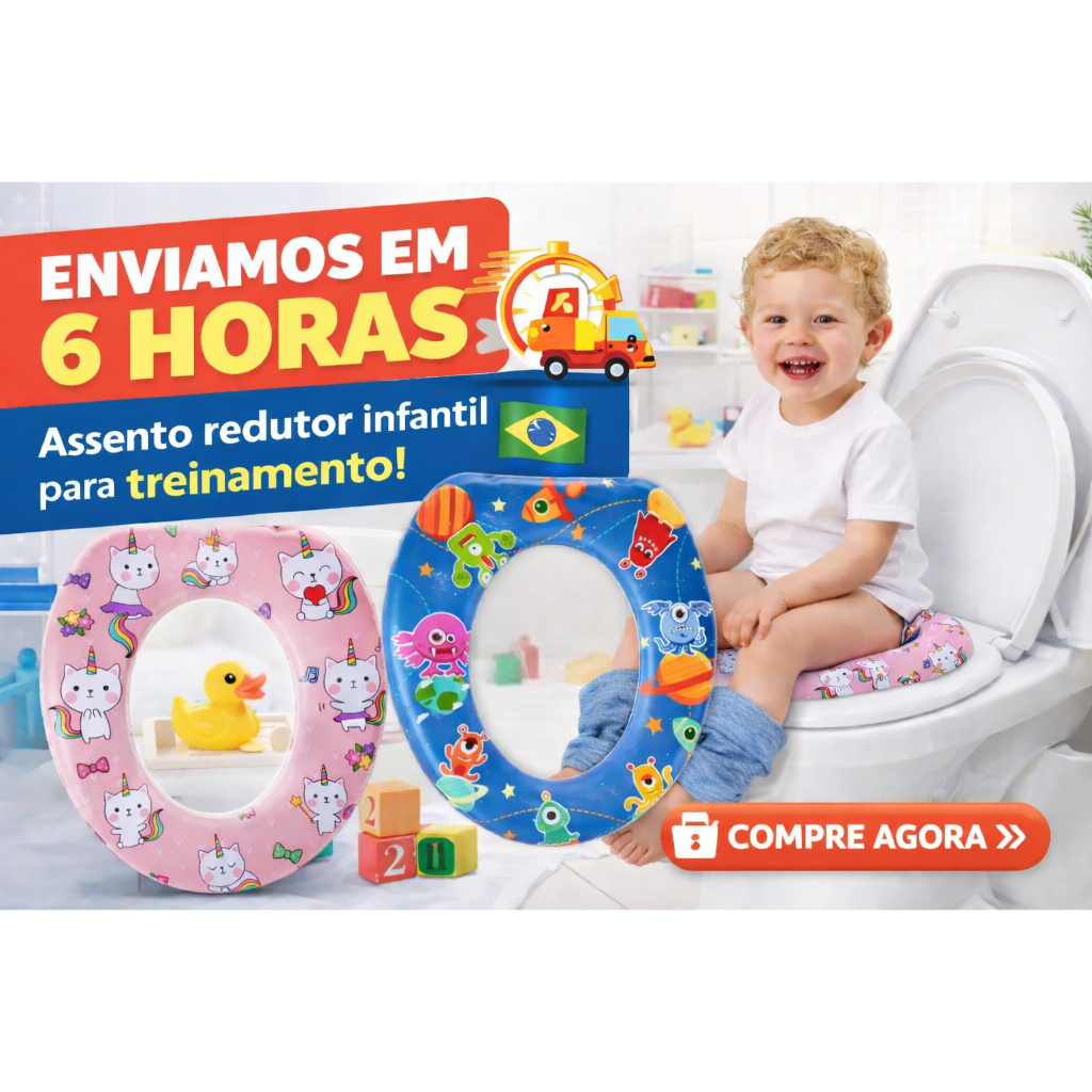 Assento Redutor Infantil Almofadado - Suave e Aconchegante | Estampas SORTIDAS em Oferta na Shopee