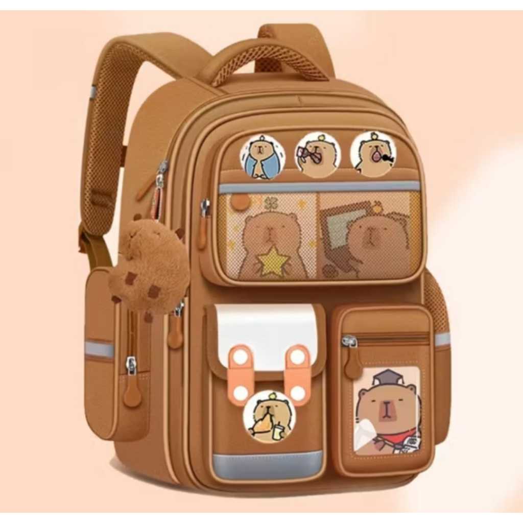 Mochila capivara bolsa escolar diária unissex Mochila capivara bolsa escolar diária unissex