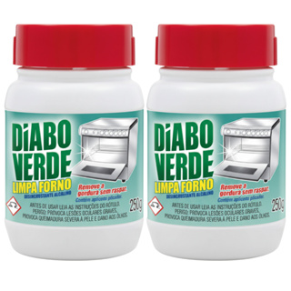 kit 2 Limpa Forno Diabo Verde Removedor de Gordura Com Aplicador 250g em Oferta na Shopee