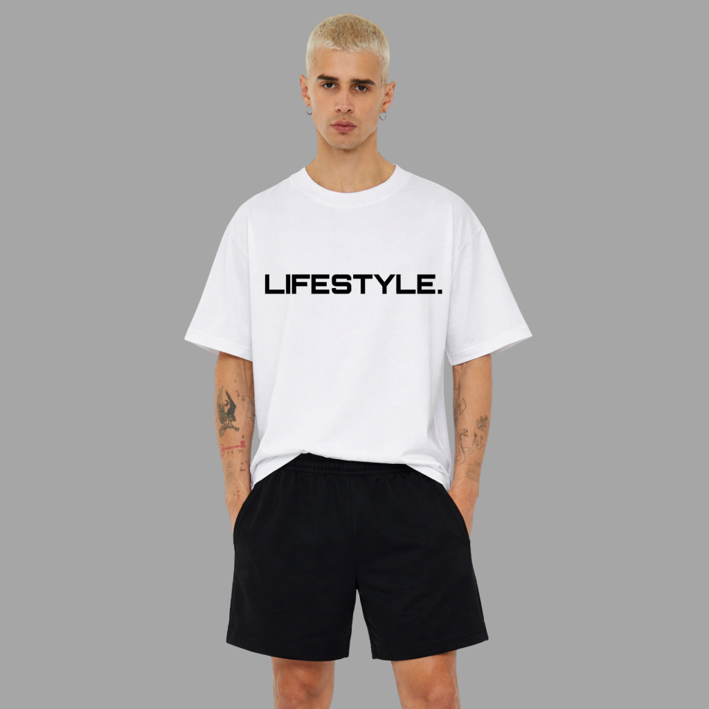 Camiseta Oversized Masculina Lifestyle Streetwear Casual Manga Curta Larga Confortável Moderna Premium